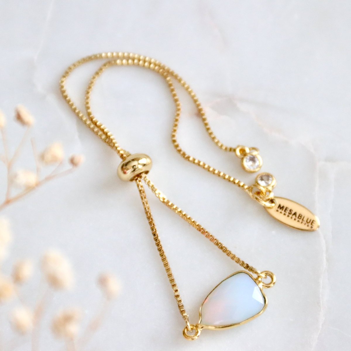 Moonlight Opalite Adjustable Bracelet for Elegant Style