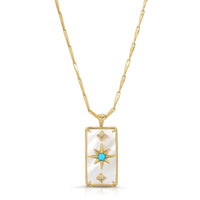 Mother of Pearl & Turquoise Starman Pendant