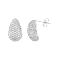 Patricia Crystal Pave Earrings in Teardrop Design