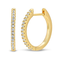 Pavé Slim Gold Hoops