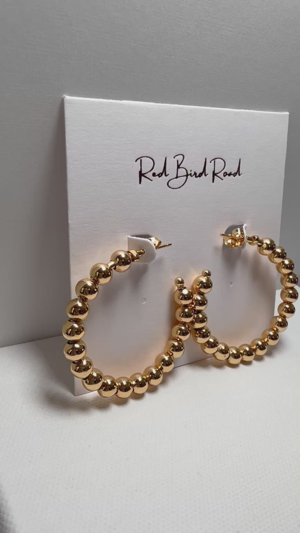 Beaded hoop earrings 18k gold filled thick hoop earrings