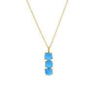 Reef Necklace: Gold Plated with Turquoise Stones