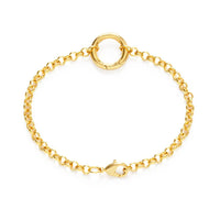 Rolo Chain with Charm Holder Clasp Bracelet