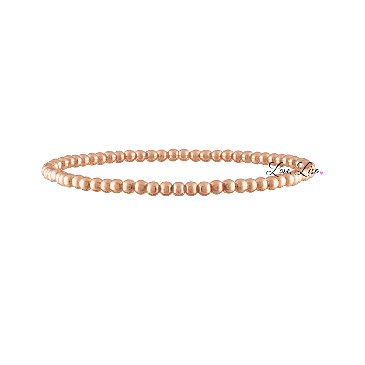 Rose Gold Beaded Bracelet- 6mm or 8mm