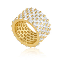Shiloh Band Ring: 9 in 18k Gold Plating for Elegance