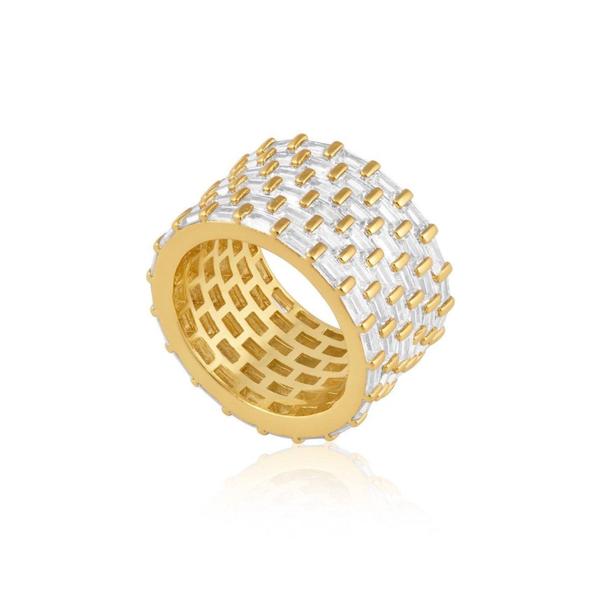 Shiloh Band Ring: 9 in 18k Gold Plating for Elegance