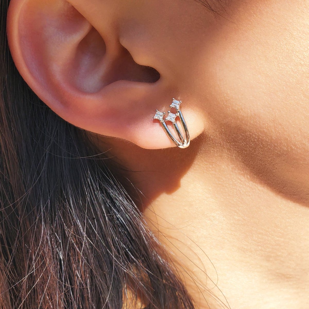 Silver Shooting Star Earrings