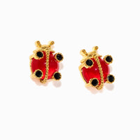 Spot Me if You Can Gold Ladybug Studs
