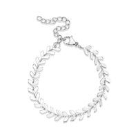 Stainless Steel Silver Chevron Chain Bracelet Sustainable Hypoallergenic