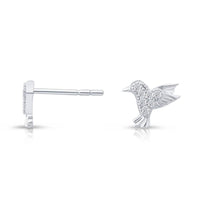 Sterling Silver & Cubic Zirconia Bird Stud Earring