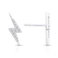 Sterling Silver Lighting Bult Stud Earring