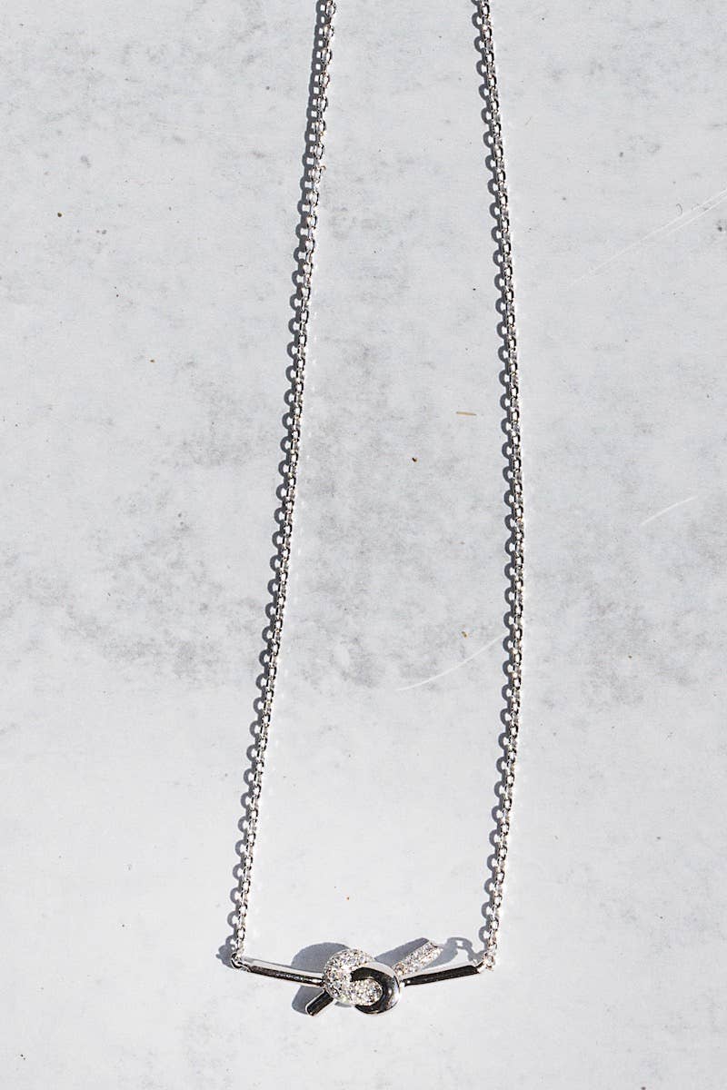 Sterling Silver Love Knot Necklace