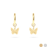 Stunning 18K Gold Butterfly Huggie Earrings for Women