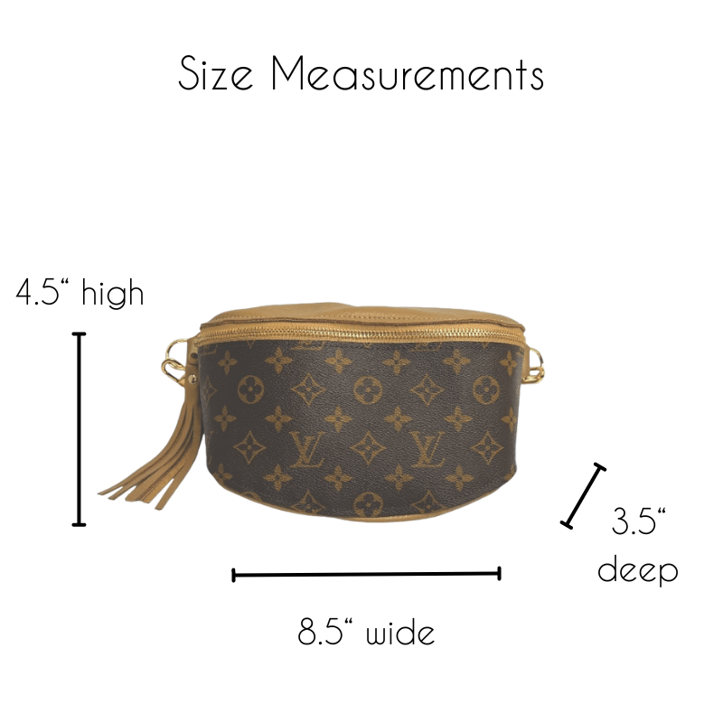 Upcycled Full Front Louis Vuitton Britt Belt Bag In Bronze Leather