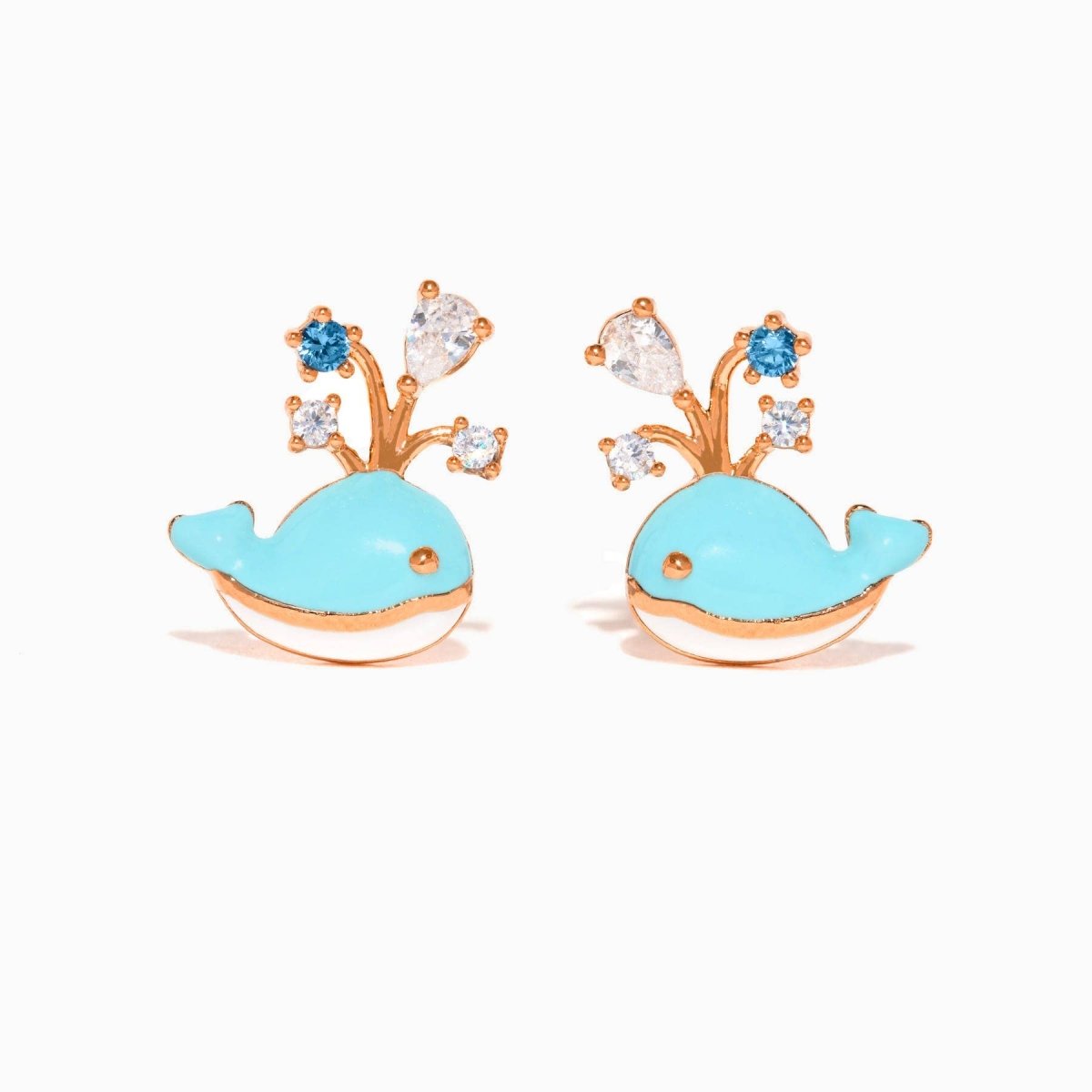 Whale You Be Mine Gold Studs