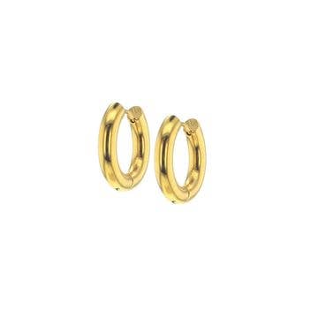 Youthful Waterproof Mary Gold Hoop Earrings for Everyday Style