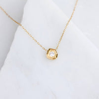 Zircon Geometric Nugget Necklace - Waterproof
