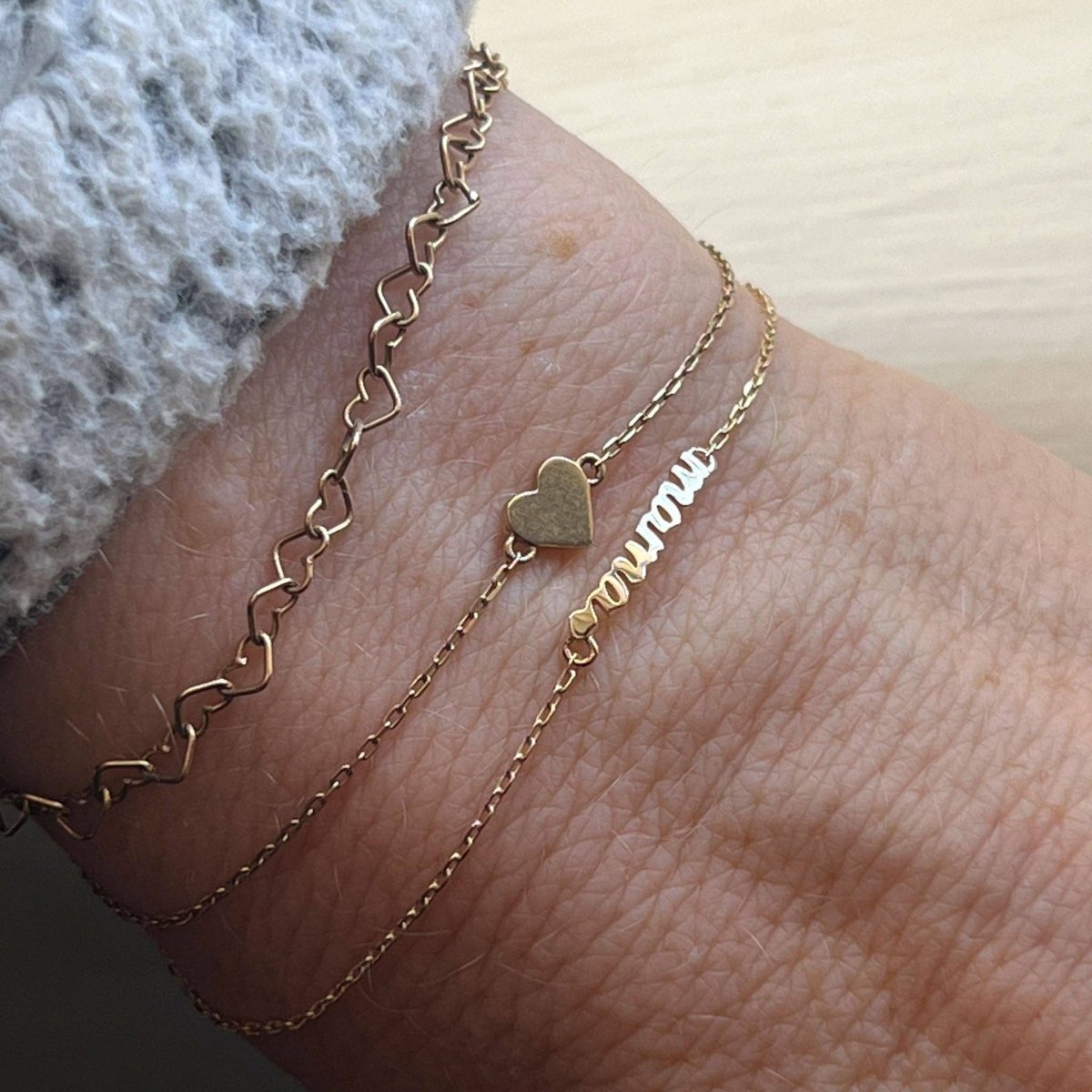 10kt Gold Love for Mama Bracelet Bracelets by La Kaiser