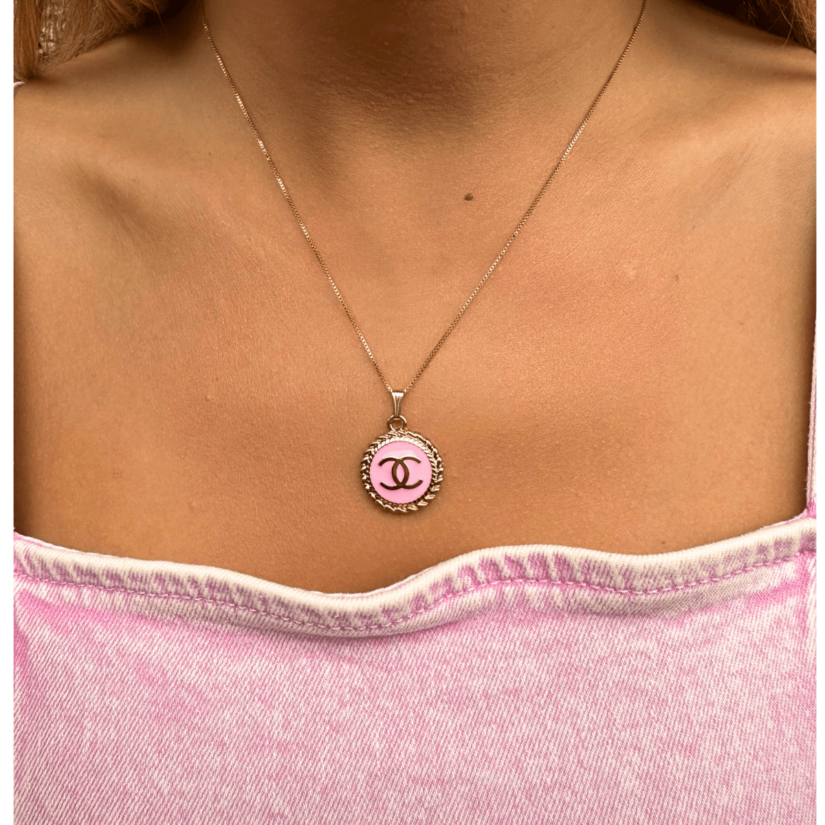 14K Gold Filled Box Chain Chanel Necklace for Elegant Styling