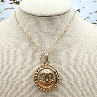 14k Gold Filled CC Emblem Necklace
