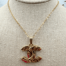 14k Gold Flat Cable CC Necklace