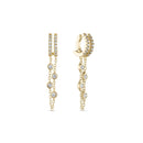 14k Gold Vermeil Double Chain Dangle Drop Huggie Earrings by Emily Volaski