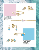 14k Gold Vermeil Pink Sapphire & White CZ Duo Bracelet by Emily Volaski