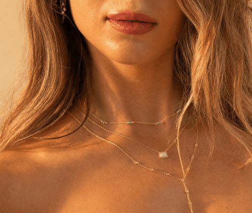 14k Vermeil Genuine Opal and CZ Stone Pendant Necklace by Emily Volaski