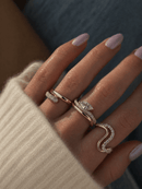 14k Vermeil Marea Double Wave Sculptural Ring - Red Bird Road