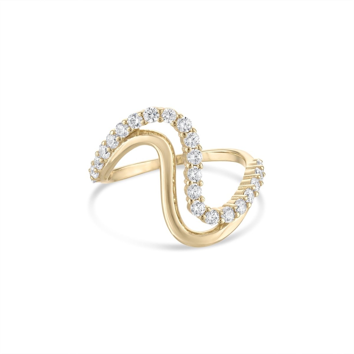 14k Vermeil Marea Double Wave Sculptural Ring - Red Bird Road