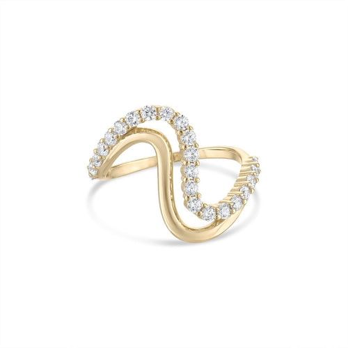 14k Vermeil Marea Double Wave Sculptural Ring - Red Bird Road