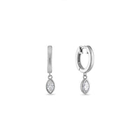 14k Vermeil Marquise Bezel CZ Drop Huggie