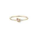 14k Vermeil Pink Sapphire & CZ Cluster Ring - Red Bird Road