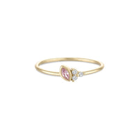 14k Vermeil Pink Sapphire & CZ Cluster Ring