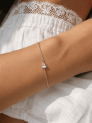 14k Vermeil Pink Sapphire & White CZ Duo Bracelet - Red Bird Road