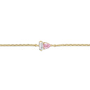 14k Vermeil Pink Sapphire & White CZ Duo Bracelet - Red Bird Road