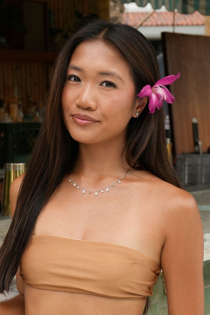 Drops of Spring Opal Necklace: Lavender Opal / Silver by Kamaria Jewelry