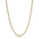 15.5 inch Gold Teardrop Tennis Necklace