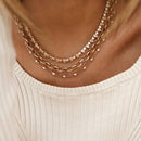 15.5 inch Gold Teardrop Tennis Necklace