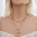 15.5 inch Gold Teardrop Tennis Necklace