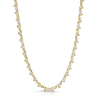 18 inch Gold Teardrop Tennis Necklace