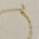 18k Gold Bezel CZ Hand Chain