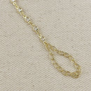 18k Gold Bezel CZ Hand Chain