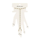 18K Gold Black Beaded Hand Chain by WJW