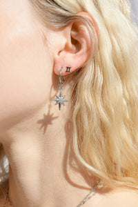 18K Gold Compass Charm Earrings for Adventurous Souls
