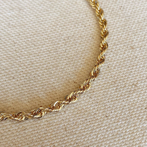 18k Gold Filled 3mm Rope Bracelet Bracelets by GoldFi