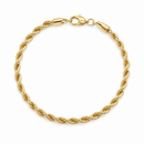 18k Gold Filled 3mm Rope Bracelet Bracelets by GoldFi