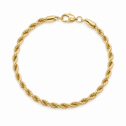 18k Gold Filled 3mm Rope Bracelet Bracelets by GoldFi