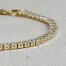 18k Gold Filled 4mm Marquise Tennis Bracelet by GoldFi
