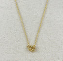 18K Gold Filled and CZ Link Necklace - Red Bird Road